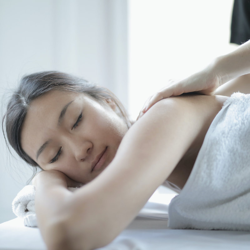 woman relaxing during massage